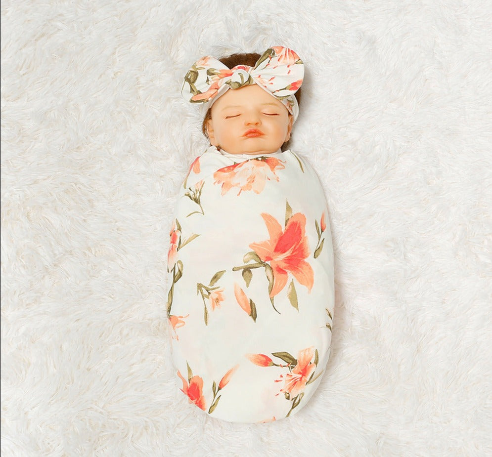 Newborn  three-piece set baby wrap  swaddle set