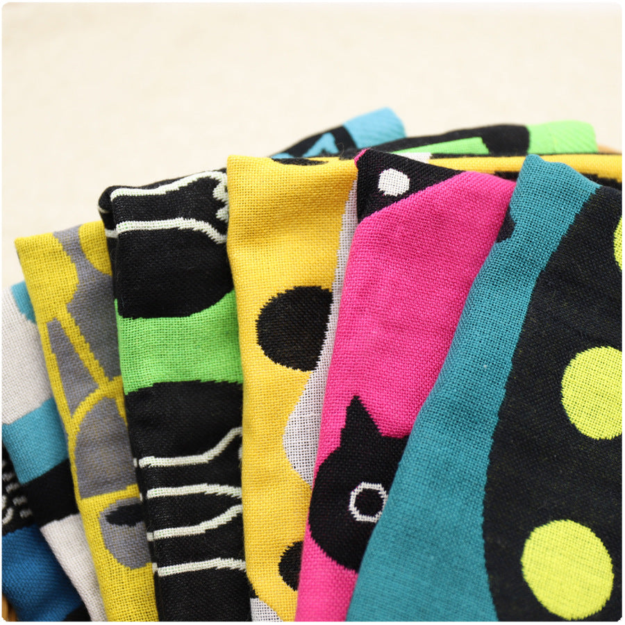 35*35 Baby Cartoon Gauze Towel with Hook