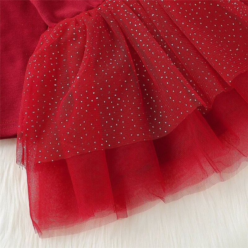 DeerClothes Long Sleeve Lace Tutu Tulle Princess Dress