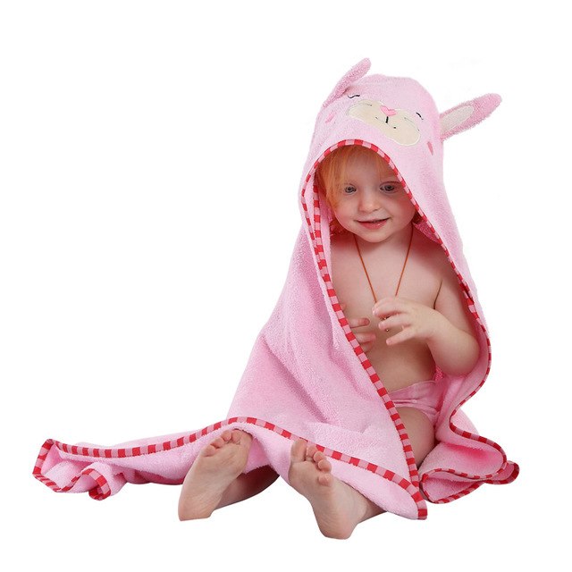 100% Cotton  Animal Hooded Bath Towel