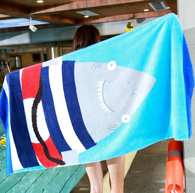 1PC 160X80cm Banana Leaves Print 100% Cotton Beach Towel