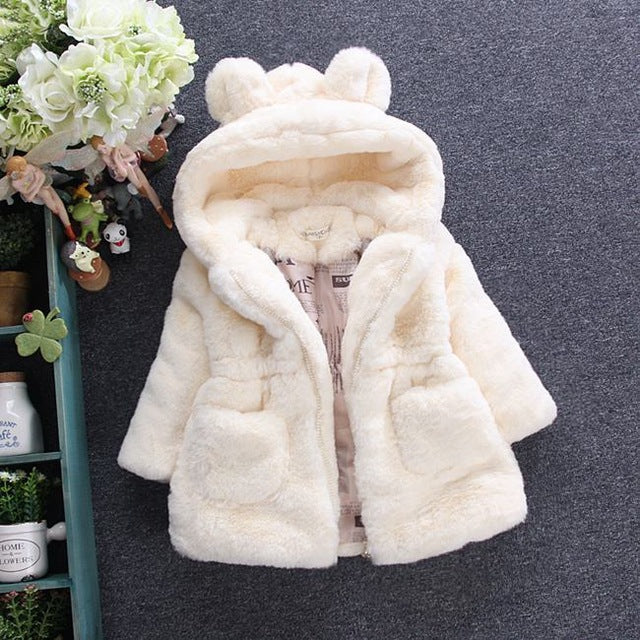 Faux Fur Fleece Coat