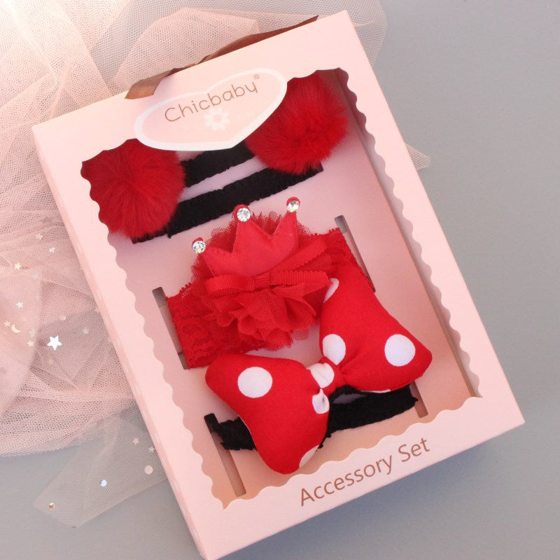 Korean Style Bow Flower Children's  Guard Fontanelle Gift Box