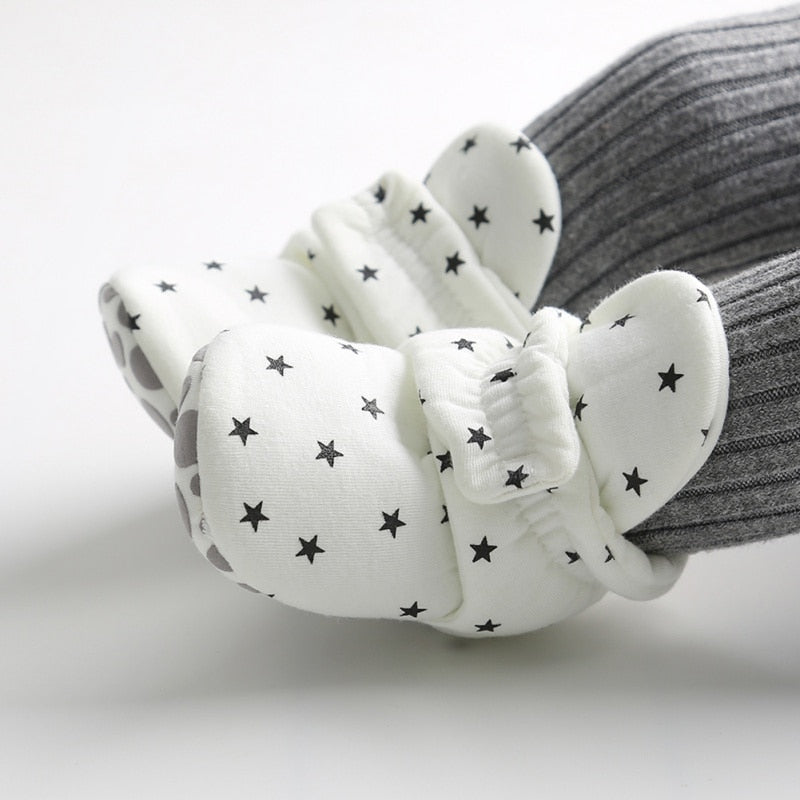 Star Print Newborn Baby Socks Shoes