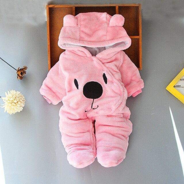 Newborn Baby Fleece Winter  Babysuit