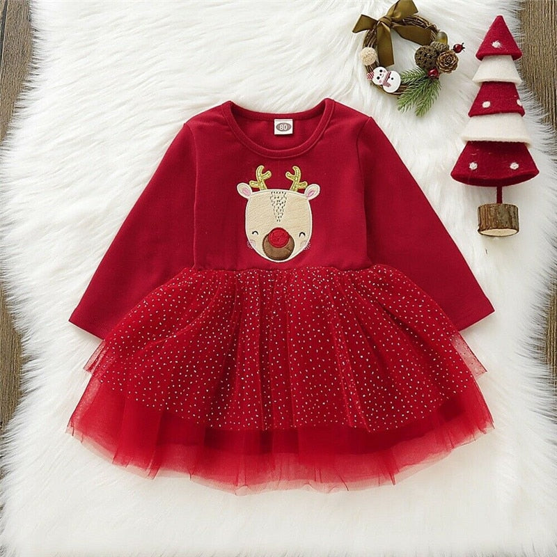 DeerClothes Long Sleeve Lace Tutu Tulle Princess Dress