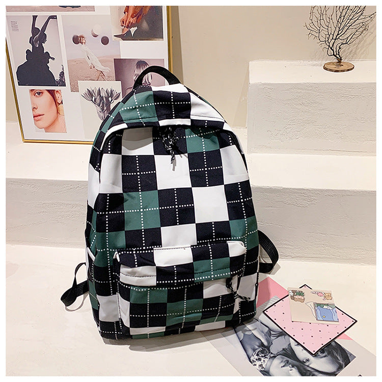 Plaid Retro Style Backpack