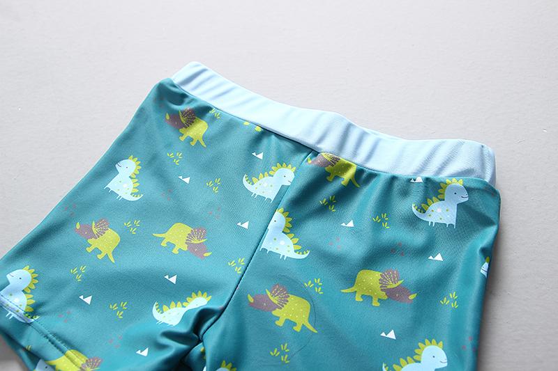 Boy Baby  Dinosaur Swimsuit Surfing Suit + Sun Cap