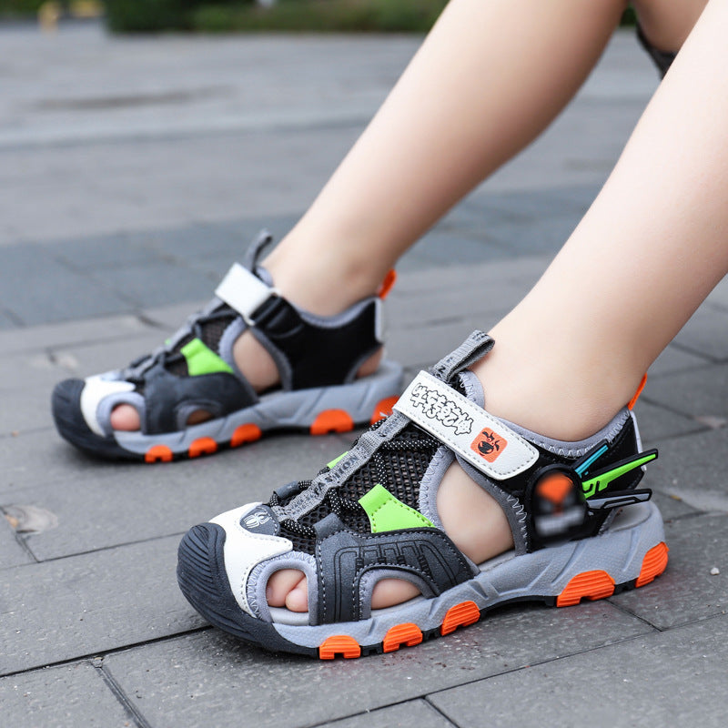 Mesh Baotou Velcro Sandals