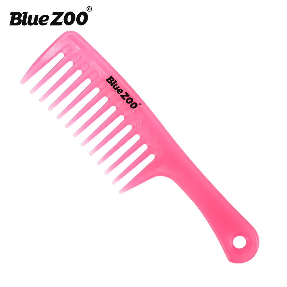 Candy Color Straight Handle Large Size Wide Tooth Comb