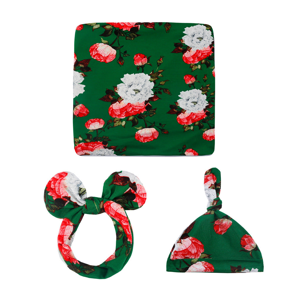 Newborn  three-piece set baby wrap  swaddle set