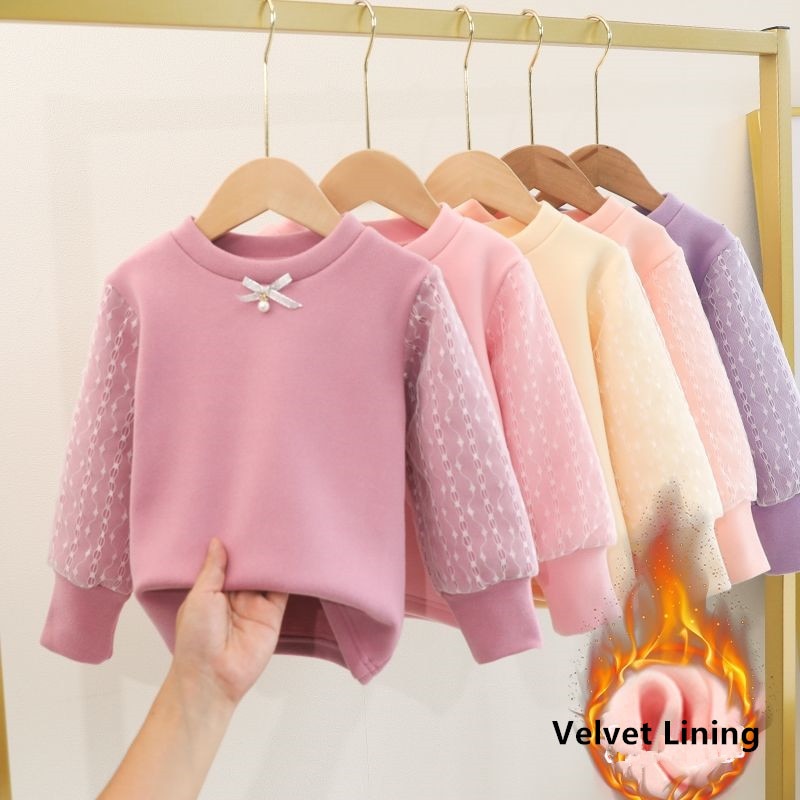 Warm Cotton Long-sleeve Girl Top