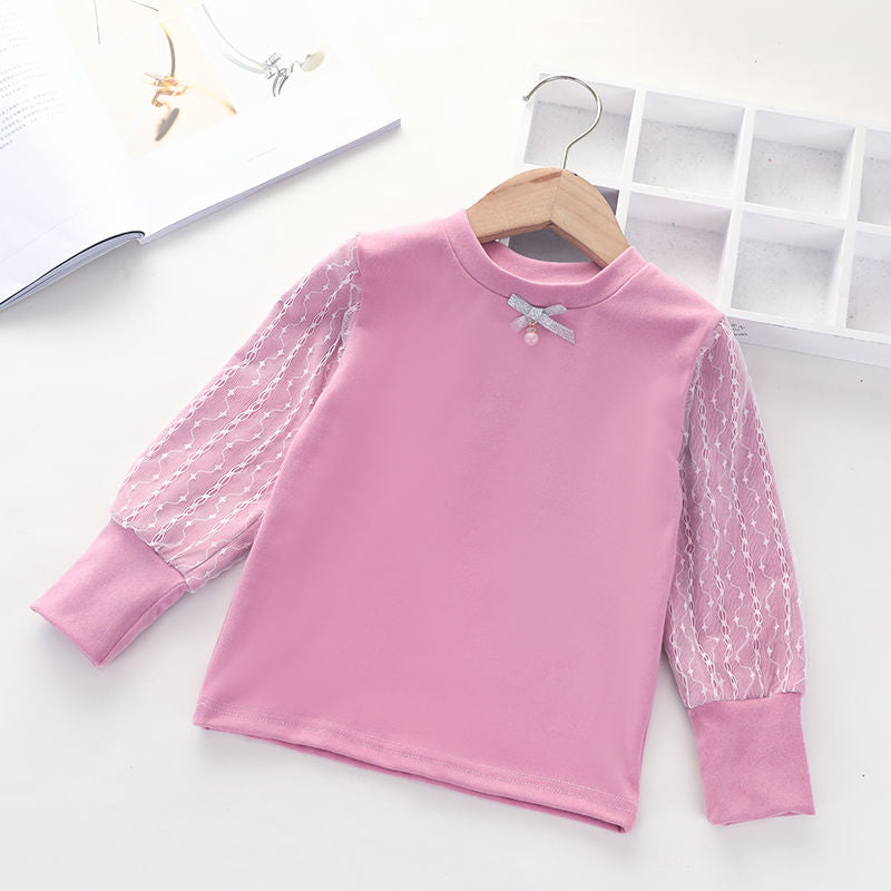 Warm Cotton Long-sleeve Girl Top