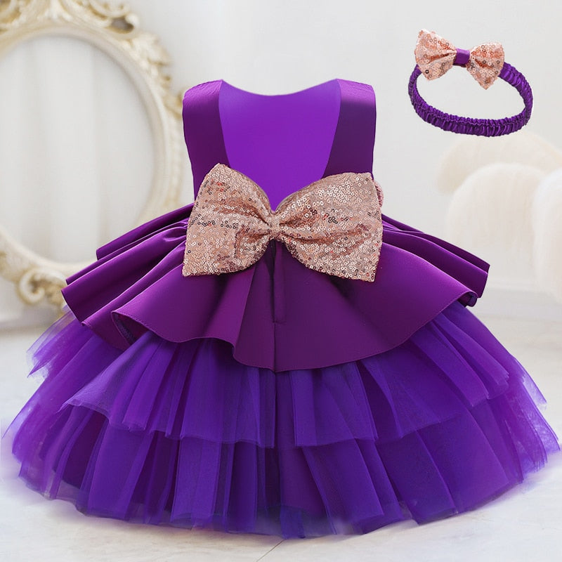 Bow Princess  Party Lace Cake Dress