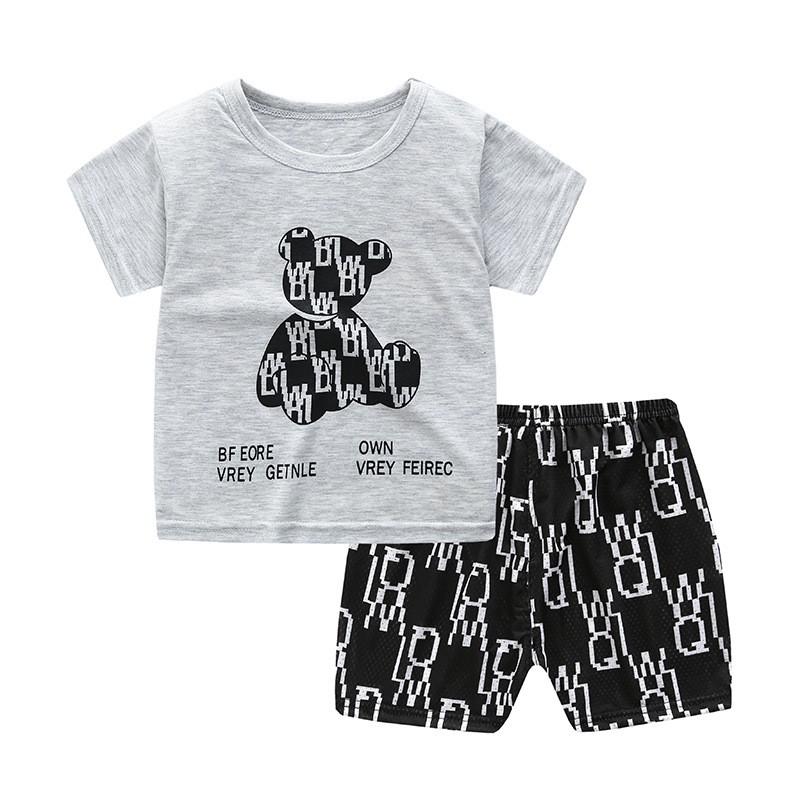 2pcs Cartoon Infantil Short Sleeve Set