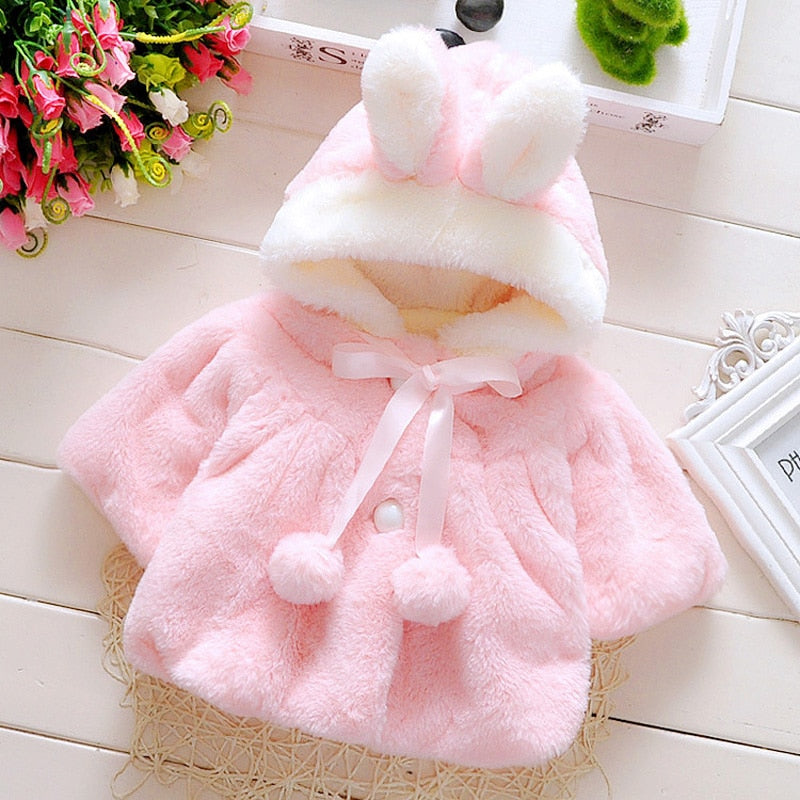 Winter Baby Clothes Fleece Hooded Cloak