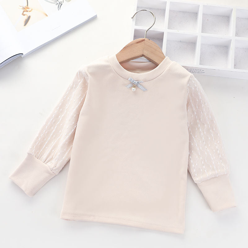 Warm Cotton Long-sleeve Girl Top