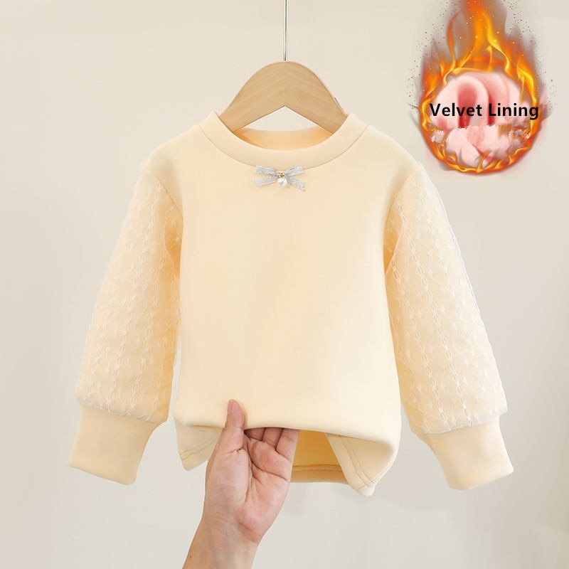 Warm Cotton Long-sleeve Girl Top