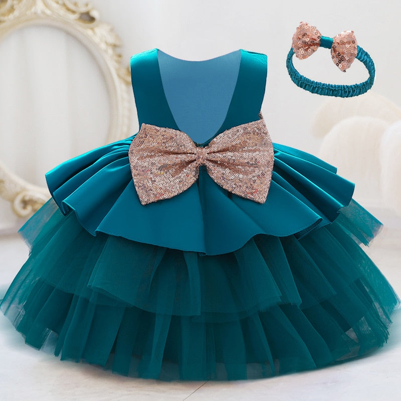 Bow Princess  Party Lace Cake Dress