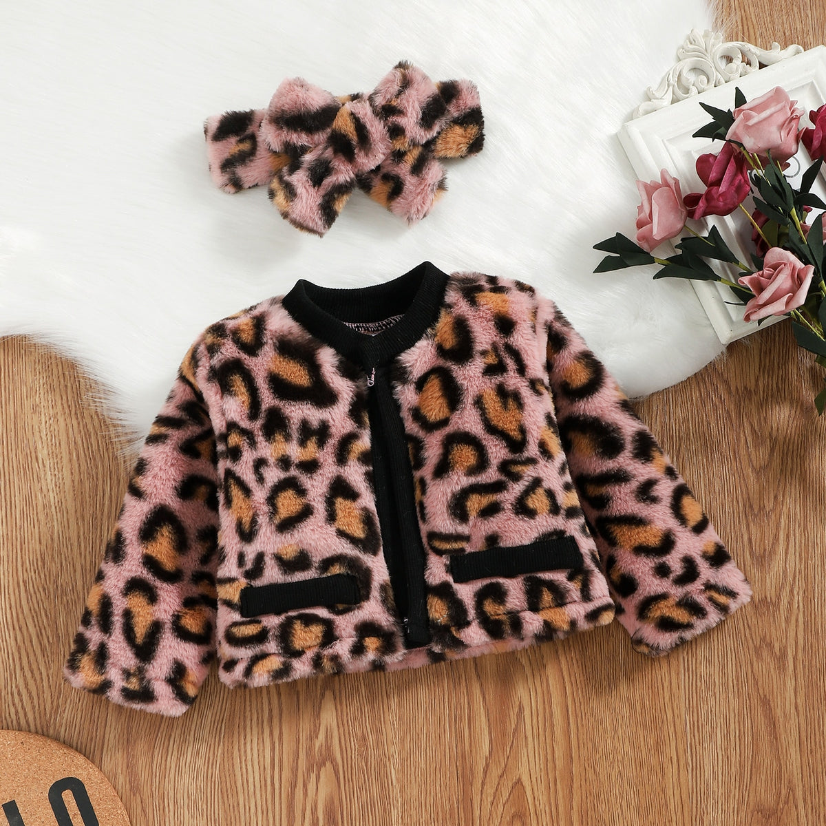 Leopard 3Pcs Fashion Long-sleeved Letter Patchwork Dress