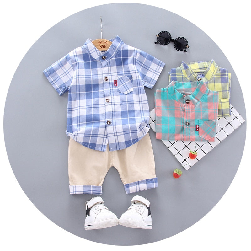 Boys shirt and Shorts Pants 2 pieces Clothing sets