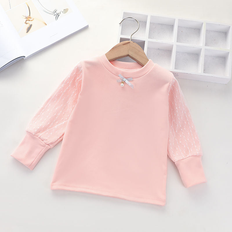 Warm Cotton Long-sleeve Girl Top