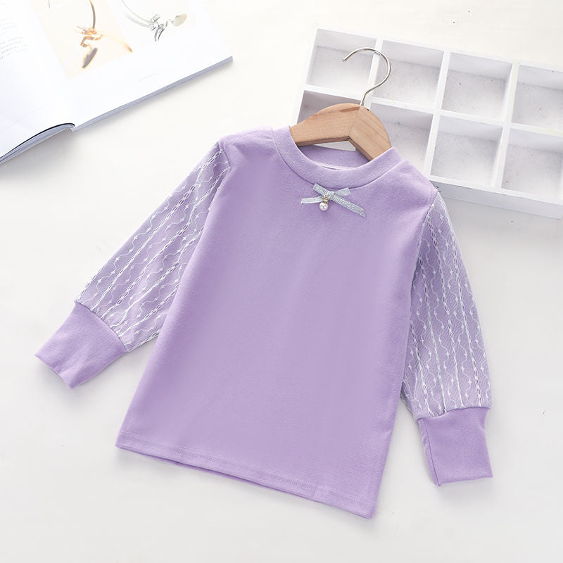 Warm Cotton Long-sleeve Girl Top
