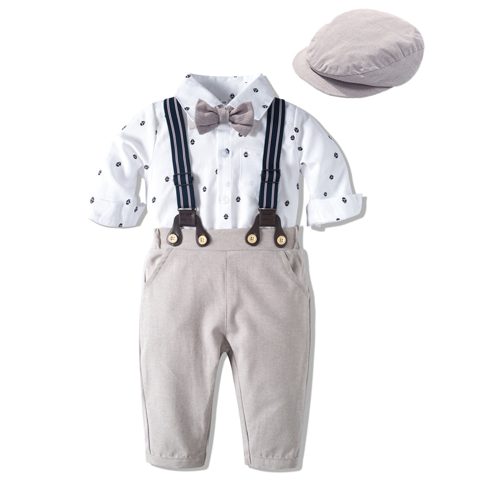 Baby Suits Romper + Vest + Hat