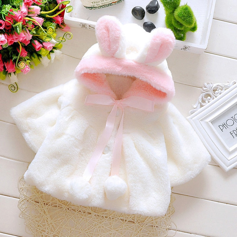 Winter Baby Clothes Fleece Hooded Cloak