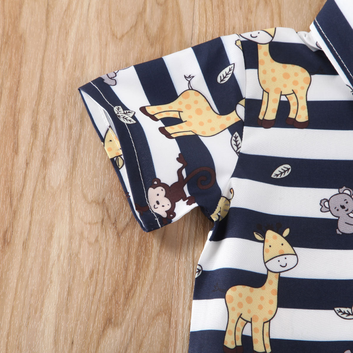 Animal Print Tops+Shorts Pants 2Pcs Set