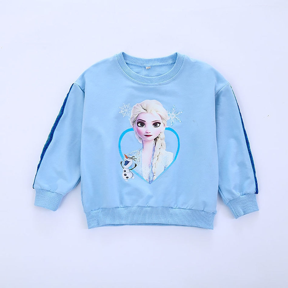 Frozen Elsa Tracksuit  Sweatshirt + Pants 2pcs Outfits