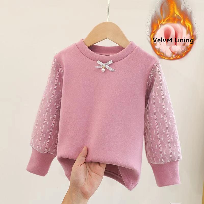 Warm Cotton Long-sleeve Girl Top