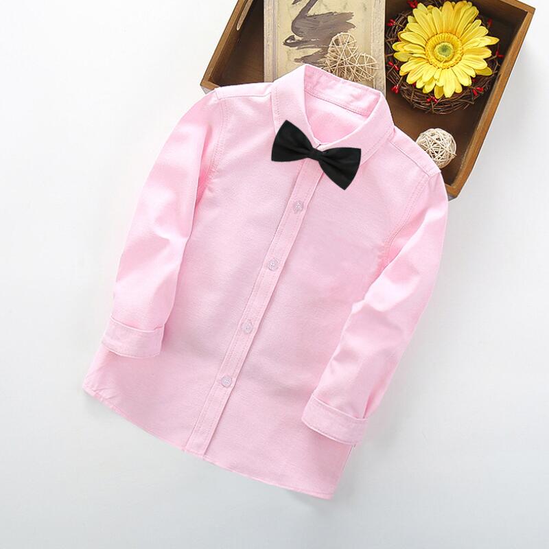 Plain Color Long Sleeve Collar Shirt