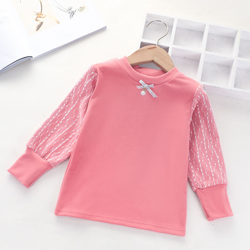 Warm Cotton Long-sleeve Girl Top