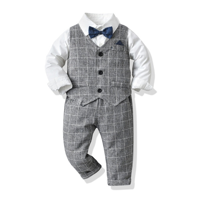 Long Sleeve Bowtie 3Pcs Set
