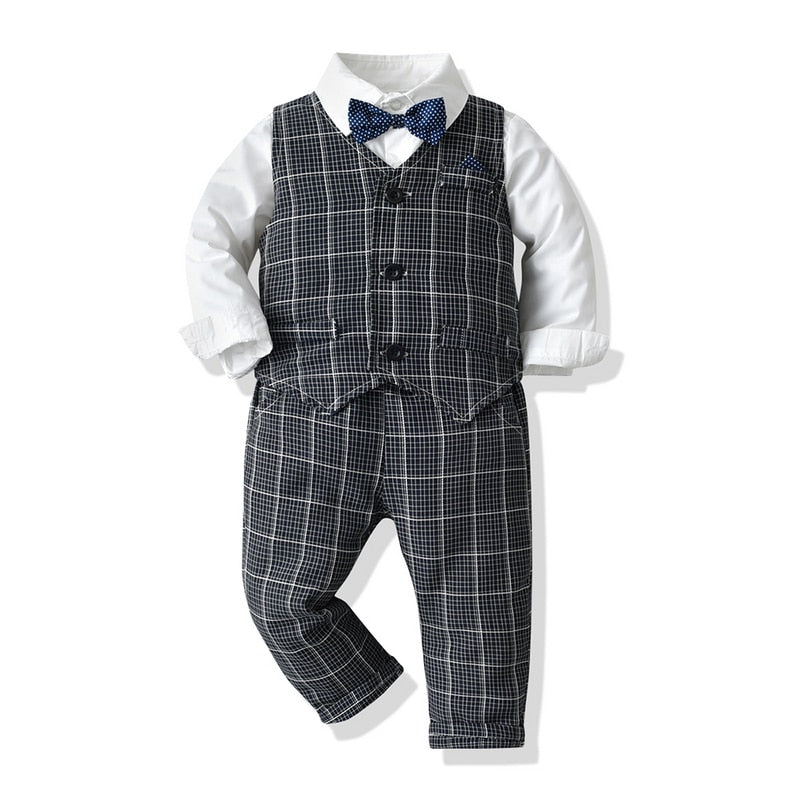 Long Sleeve Bowtie 3Pcs Set