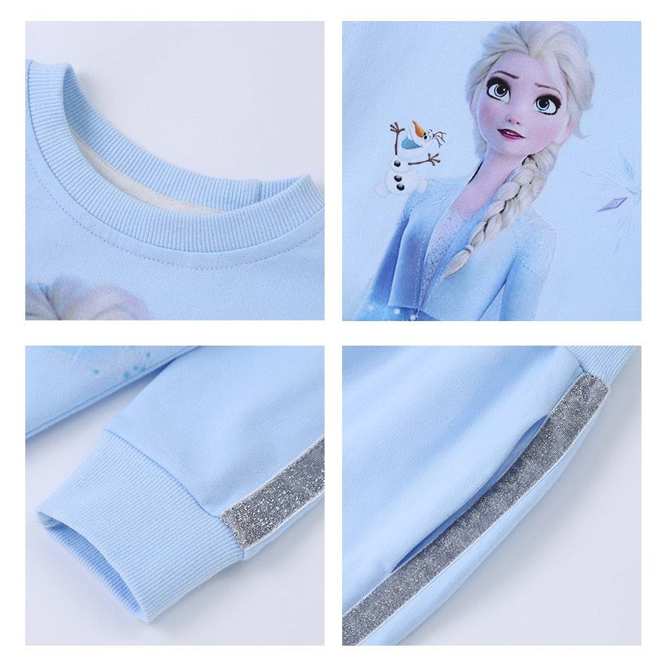Frozen Elsa Tracksuit  Sweatshirt + Pants 2pcs Outfits