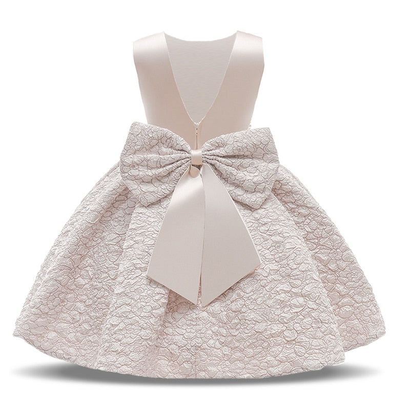 Princess Beads Bow Baby Girls Party Dress