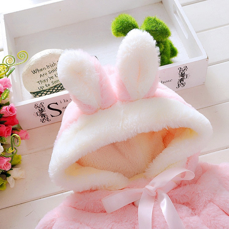 Winter Baby Clothes Fleece Hooded Cloak