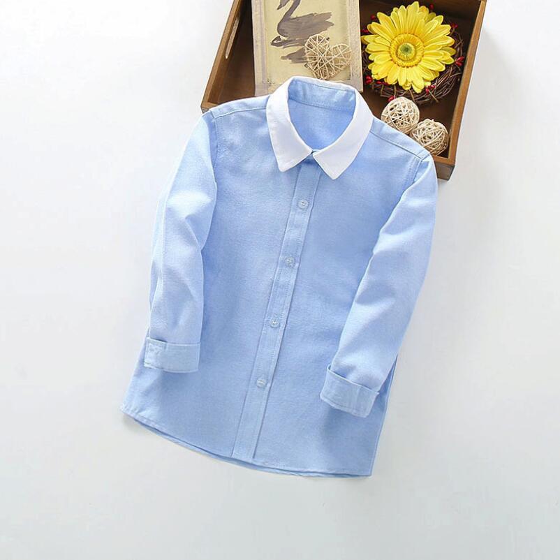 Plain Color Long Sleeve Collar Shirt