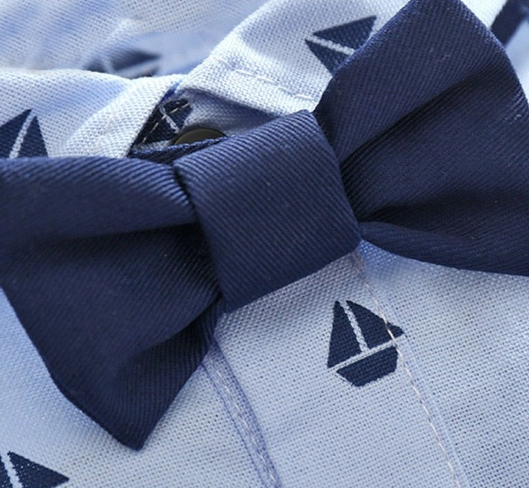 3 piece vest+tie rompers+pants sets