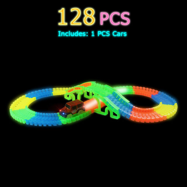 Glowing Race Track Flexible Car Toy /165/220/240pcs