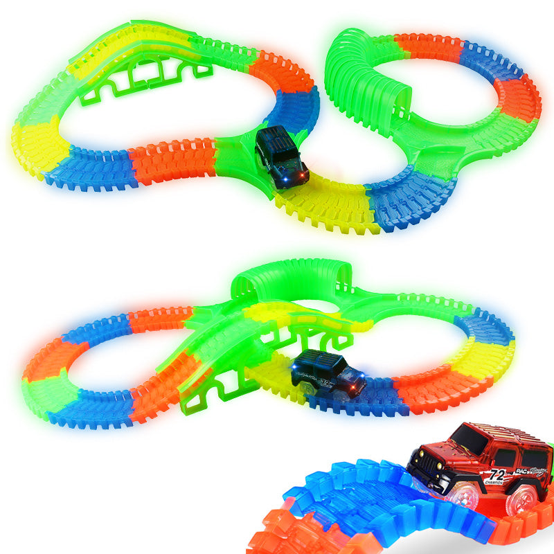 Glowing Race Track Flexible Car Toy /165/220/240pcs
