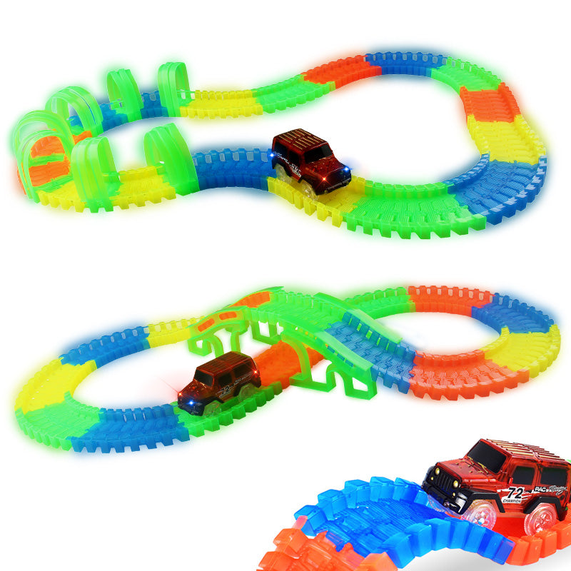 Glowing Race Track Flexible Car Toy /165/220/240pcs