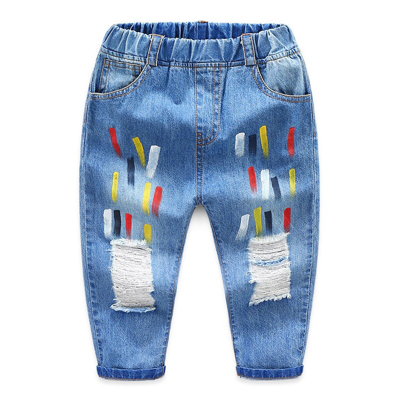Novelty Elastic  Long Jeans Pants