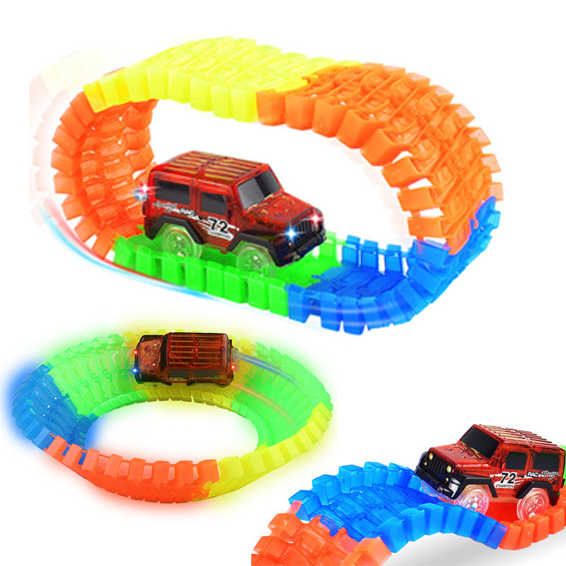 Glowing Race Track Flexible Car Toy /165/220/240pcs