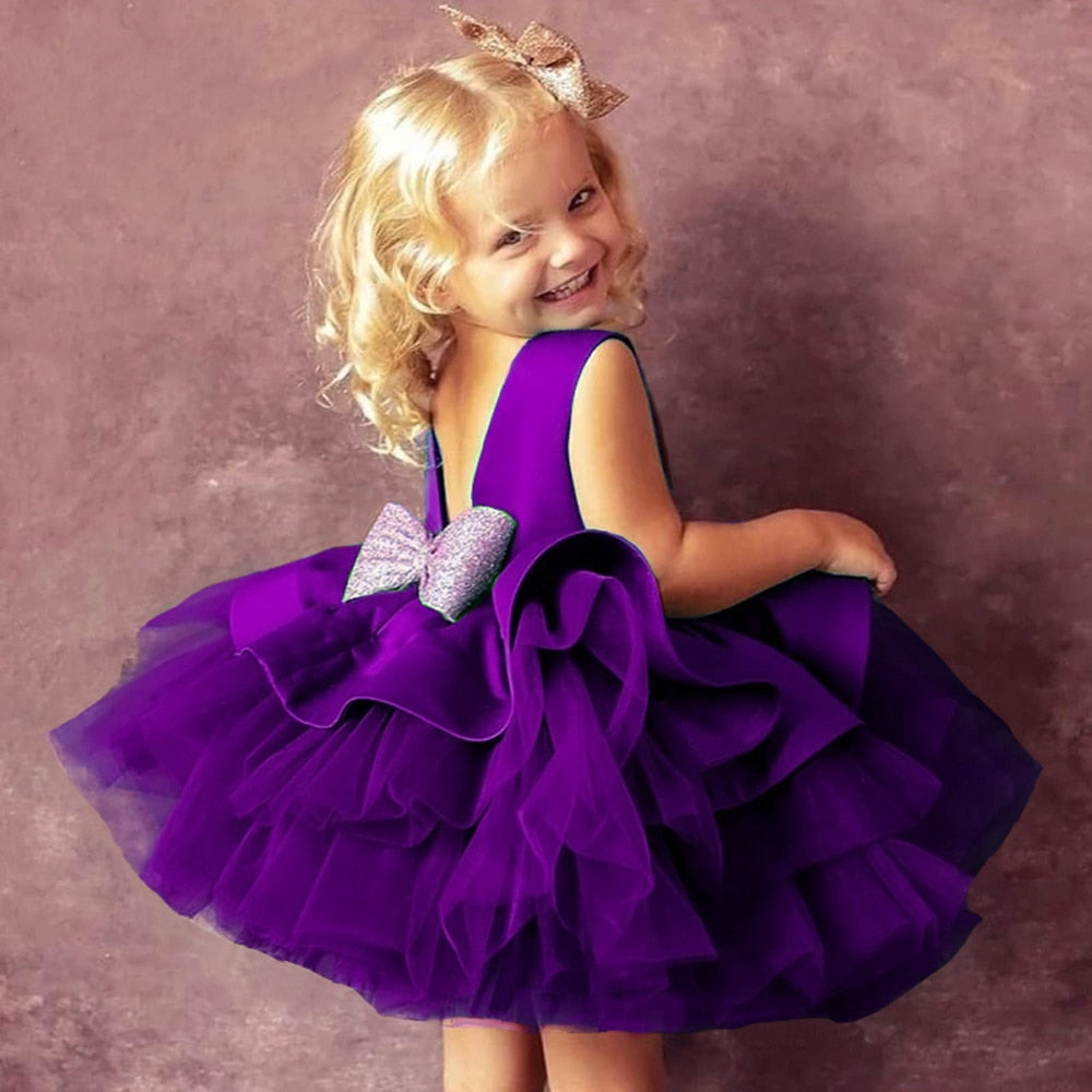 Bow Princess  Party Lace Cake Dress