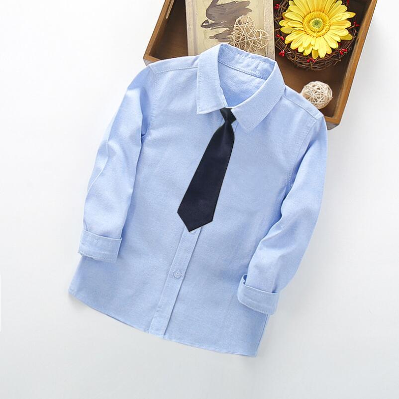 Plain Color Long Sleeve Collar Shirt