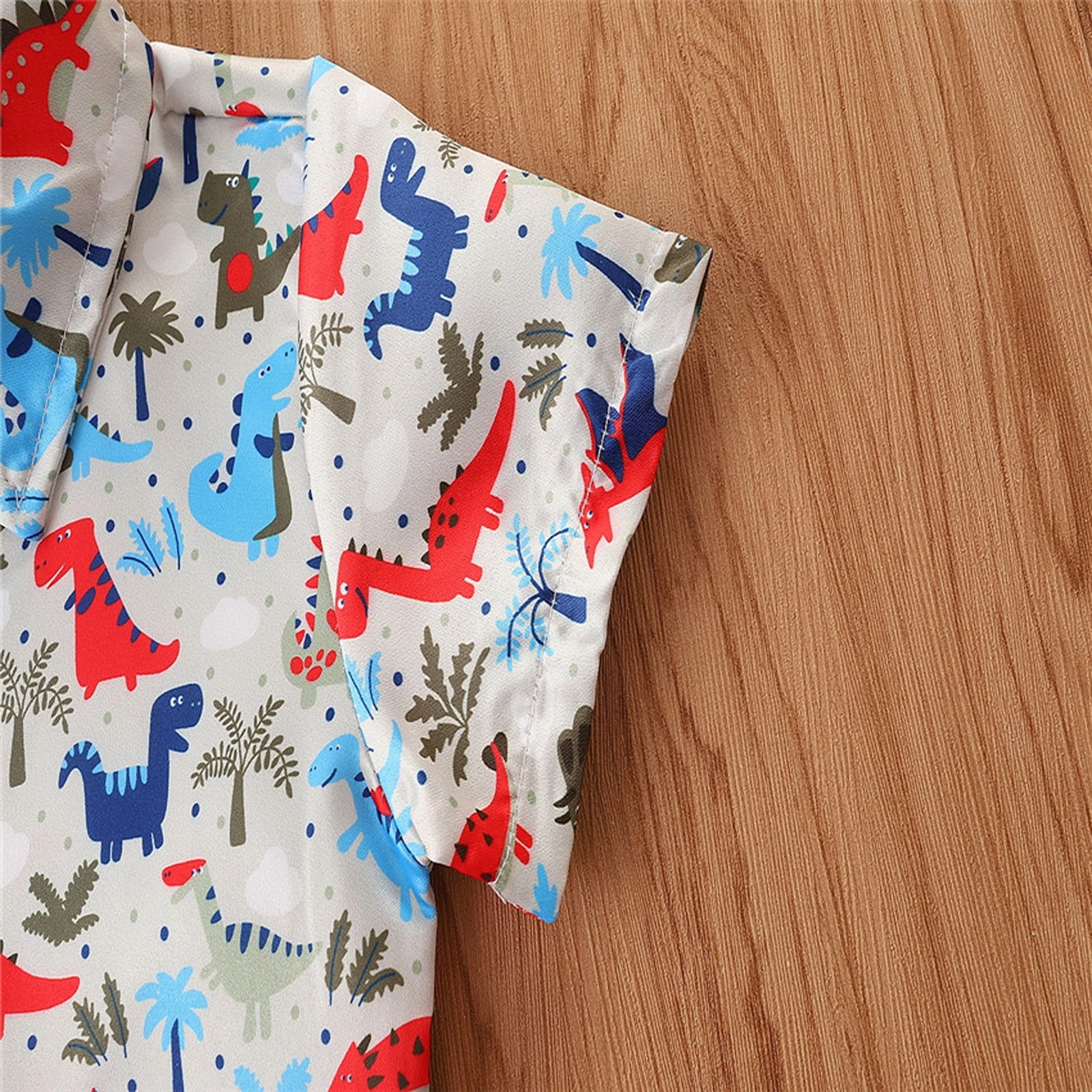Dinosaur Print Short Sleeve Shirt +  Short Pants