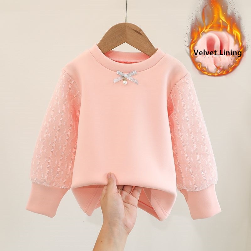 Warm Cotton Long-sleeve Girl Top